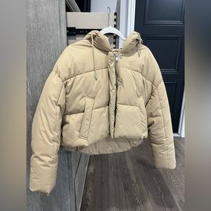 Zara cropped hooded jacket
